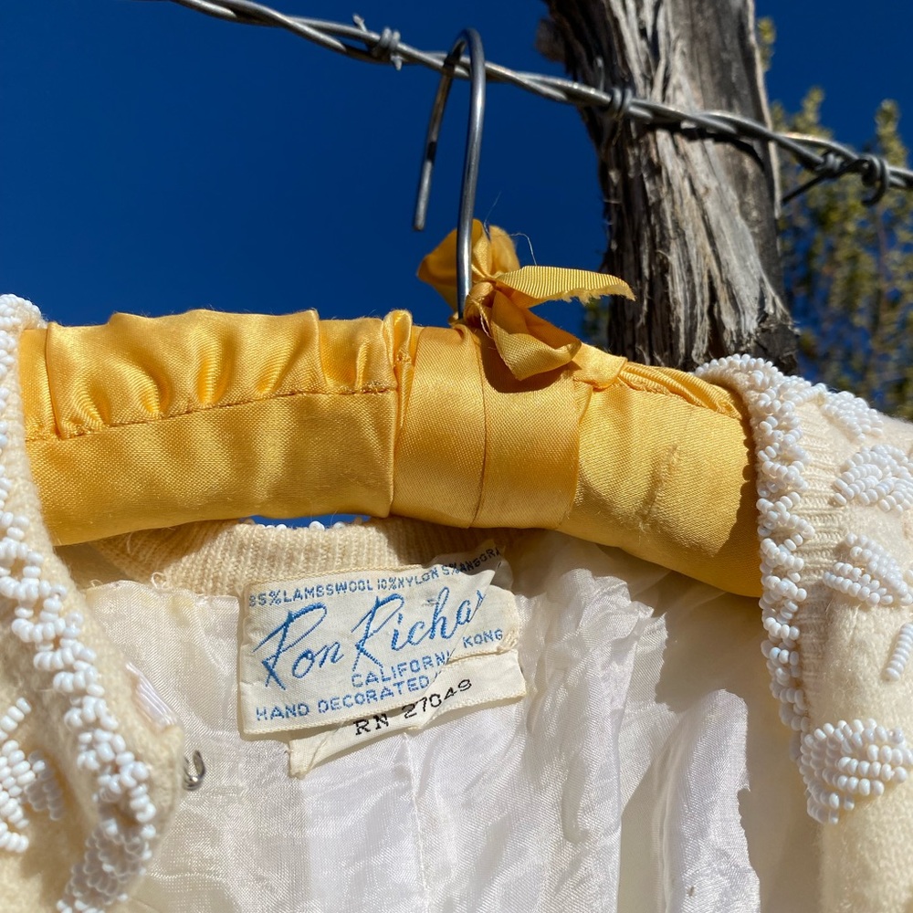 Vintage 50s Beaded Cardigan - Picture 10 of 10